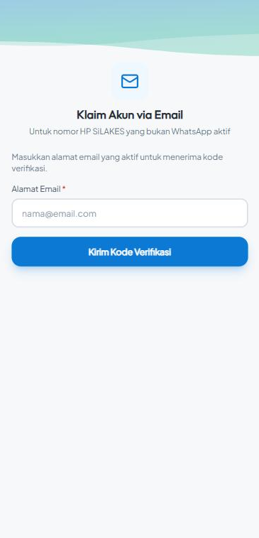 Langkah klaim akun via email: isi alamat email